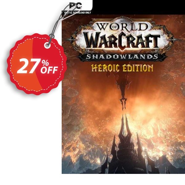 World Of Warcraft: Shadowlands Heroic Edition PC, US  Coupon, discount World Of Warcraft: Shadowlands Heroic Edition PC (US) Deal 2024 CDkeys. Promotion: World Of Warcraft: Shadowlands Heroic Edition PC (US) Exclusive Sale offer 