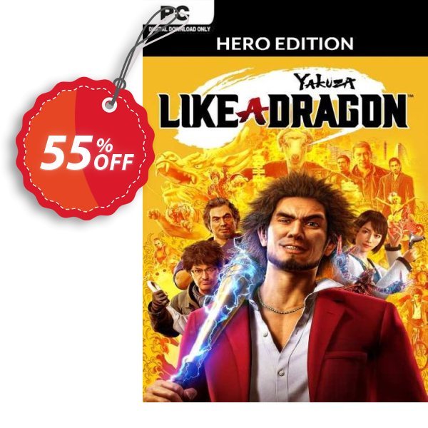 Yakuza: Like a Dragon Hero Edition PC, WW  Coupon, discount Yakuza: Like a Dragon Hero Edition PC (WW) Deal 2024 CDkeys. Promotion: Yakuza: Like a Dragon Hero Edition PC (WW) Exclusive Sale offer 