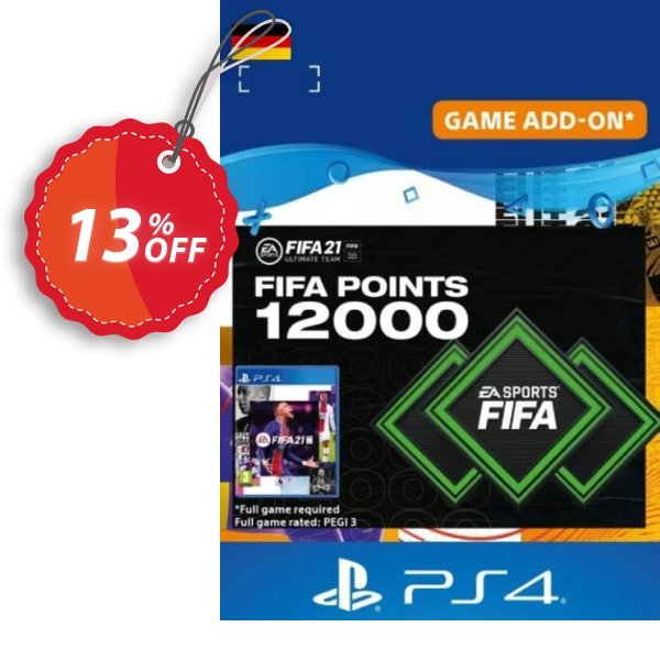 FIFA 21 Ultimate Team 12000 Points Pack PS4/PS5, Germany  Coupon, discount FIFA 21 Ultimate Team 12000 Points Pack PS4/PS5 (Germany) Deal 2024 CDkeys. Promotion: FIFA 21 Ultimate Team 12000 Points Pack PS4/PS5 (Germany) Exclusive Sale offer 