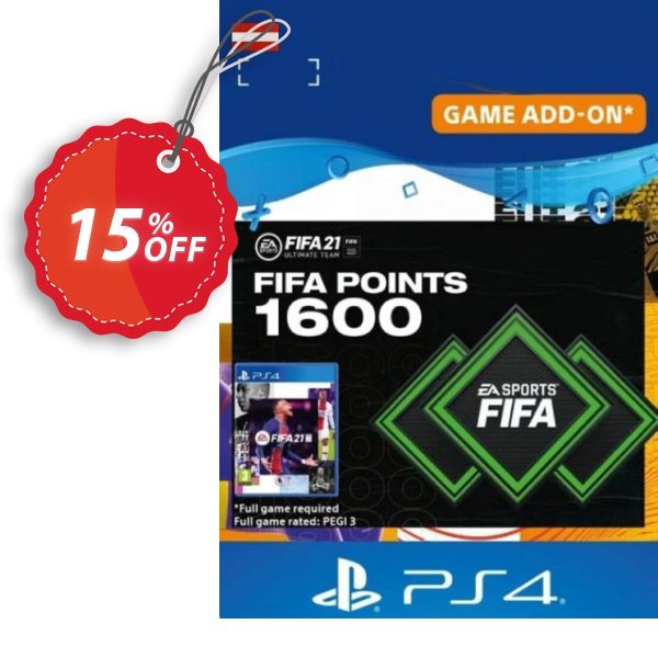 FIFA 21 Ultimate Team 1600 Points Pack PS4/PS5, Austria  Coupon, discount FIFA 21 Ultimate Team 1600 Points Pack PS4/PS5 (Austria) Deal 2024 CDkeys. Promotion: FIFA 21 Ultimate Team 1600 Points Pack PS4/PS5 (Austria) Exclusive Sale offer 