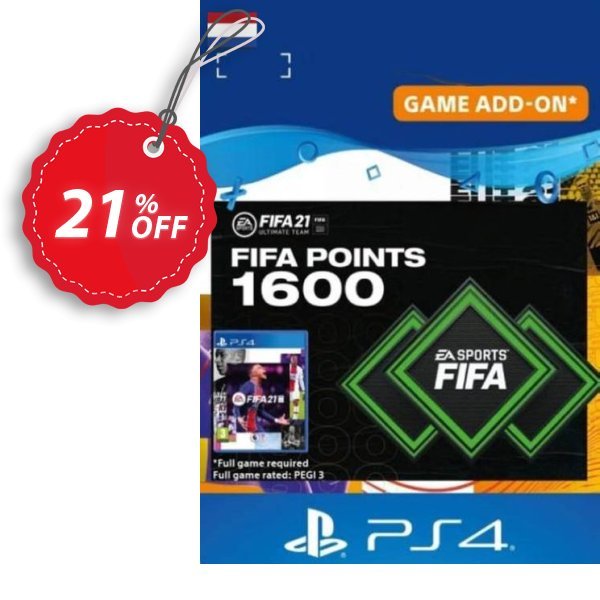 FIFA 21 Ultimate Team 1600 Points Pack PS4/PS5, Netherlands  Coupon, discount FIFA 21 Ultimate Team 1600 Points Pack PS4/PS5 (Netherlands) Deal 2024 CDkeys. Promotion: FIFA 21 Ultimate Team 1600 Points Pack PS4/PS5 (Netherlands) Exclusive Sale offer 