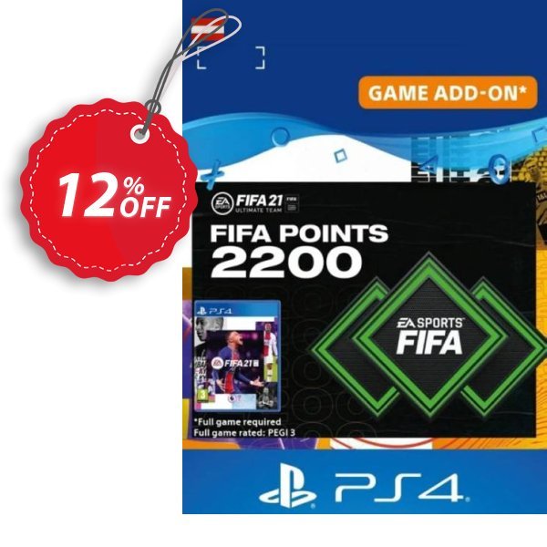 FIFA 21 Ultimate Team 2200 Points Pack PS4/PS5, Austria  Coupon, discount FIFA 21 Ultimate Team 2200 Points Pack PS4/PS5 (Austria) Deal 2024 CDkeys. Promotion: FIFA 21 Ultimate Team 2200 Points Pack PS4/PS5 (Austria) Exclusive Sale offer 