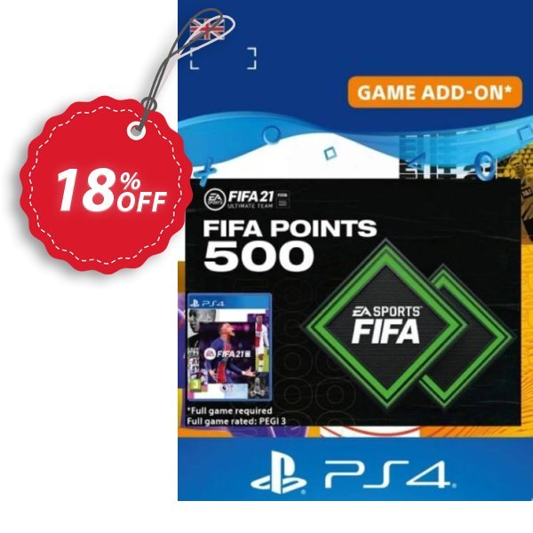 FIFA 21 Ultimate Team 500 Points Pack PS4/PS5, UK  Coupon, discount FIFA 21 Ultimate Team 500 Points Pack PS4/PS5 (UK) Deal 2024 CDkeys. Promotion: FIFA 21 Ultimate Team 500 Points Pack PS4/PS5 (UK) Exclusive Sale offer 