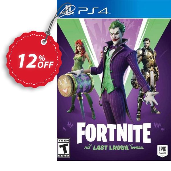 Fortnite: The Last Laugh Bundle PS4, EU  Coupon, discount Fortnite: The Last Laugh Bundle PS4 (EU) Deal 2024 CDkeys. Promotion: Fortnite: The Last Laugh Bundle PS4 (EU) Exclusive Sale offer 