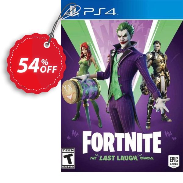 Fortnite: The Last Laugh Bundle PS4, US  Coupon, discount Fortnite: The Last Laugh Bundle PS4 (US) Deal 2024 CDkeys. Promotion: Fortnite: The Last Laugh Bundle PS4 (US) Exclusive Sale offer 