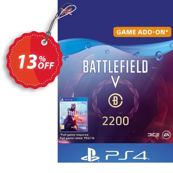 Battlefield V 5 - Battlefield Currency 2200 PS4, UK  Coupon, discount Battlefield V 5 - Battlefield Currency 2200 PS4 (UK) Deal 2024 CDkeys. Promotion: Battlefield V 5 - Battlefield Currency 2200 PS4 (UK) Exclusive Sale offer 