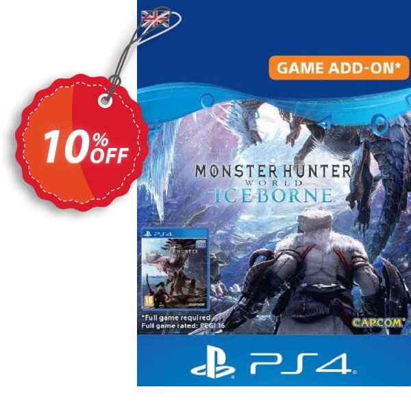 Monster Hunter World: Iceborne PS4, UK  Coupon, discount Monster Hunter World: Iceborne PS4 (UK) Deal 2024 CDkeys. Promotion: Monster Hunter World: Iceborne PS4 (UK) Exclusive Sale offer 