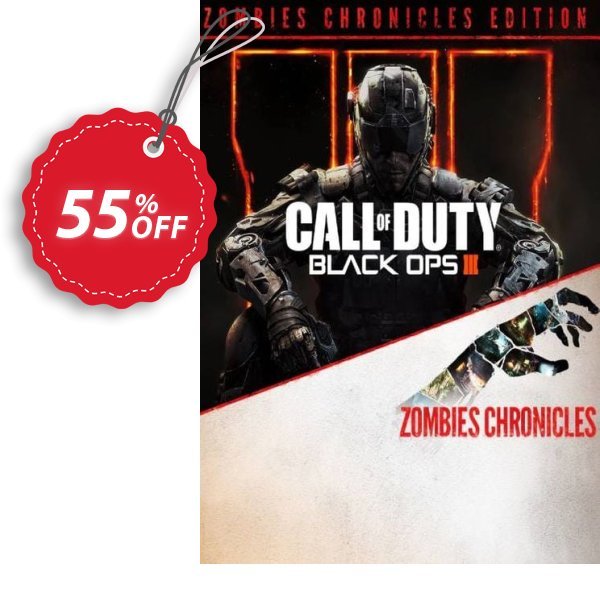 Call of Duty Black Ops III 3 - Zombies Chronicles Edition Xbox One, US  Coupon, discount Call of Duty Black Ops III 3 - Zombies Chronicles Edition Xbox One (US) Deal 2024 CDkeys. Promotion: Call of Duty Black Ops III 3 - Zombies Chronicles Edition Xbox One (US) Exclusive Sale offer 