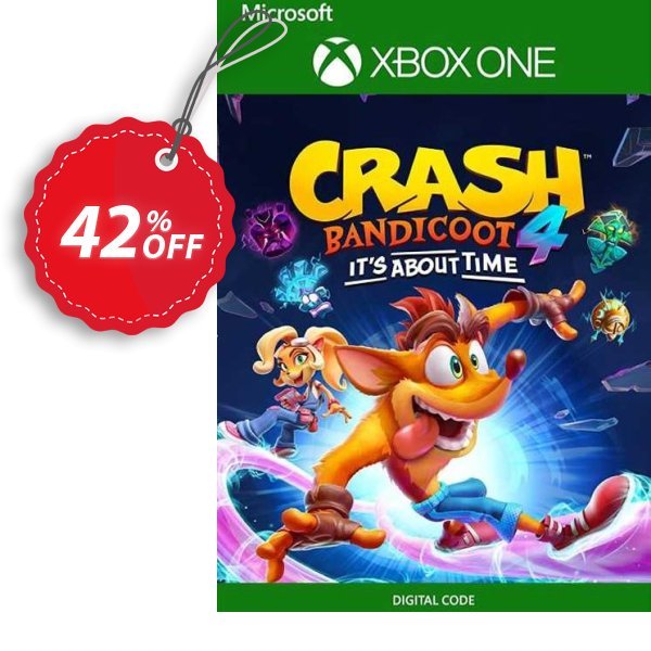 Crash Bandicoot 4: It’s About Time Xbox One, EU  Coupon, discount Crash Bandicoot 4: It’s About Time Xbox One (EU) Deal 2024 CDkeys. Promotion: Crash Bandicoot 4: It’s About Time Xbox One (EU) Exclusive Sale offer 