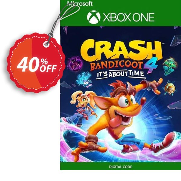 Crash Bandicoot 4: It’s About Time Xbox One, UK  Coupon, discount Crash Bandicoot 4: It’s About Time Xbox One (UK) Deal 2024 CDkeys. Promotion: Crash Bandicoot 4: It’s About Time Xbox One (UK) Exclusive Sale offer 