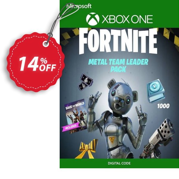 Fortnite - Metal Team Leader Pack Xbox One, UK  Coupon, discount Fortnite - Metal Team Leader Pack Xbox One (UK) Deal 2024 CDkeys. Promotion: Fortnite - Metal Team Leader Pack Xbox One (UK) Exclusive Sale offer 