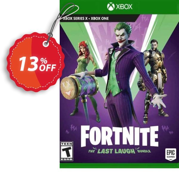 Fortnite: The Last Laugh Bundle Xbox X Coupon, discount Fortnite: The Last Laugh Bundle Xbox X Deal 2024 CDkeys. Promotion: Fortnite: The Last Laugh Bundle Xbox X Exclusive Sale offer 