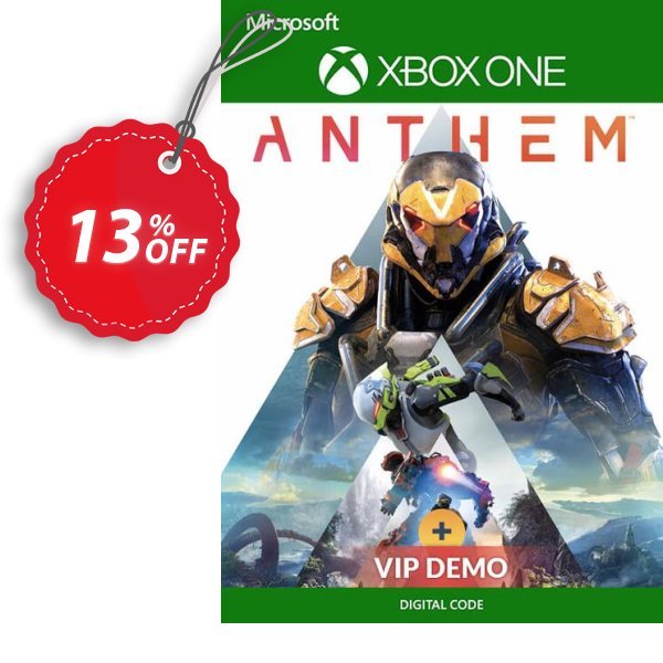 Anthem Xbox One + VIP Demo Coupon, discount Anthem Xbox One + VIP Demo Deal 2024 CDkeys. Promotion: Anthem Xbox One + VIP Demo Exclusive Sale offer 