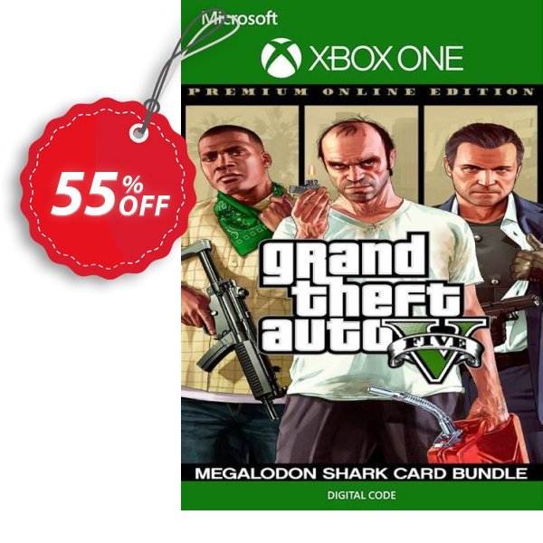 Grand Theft Auto V Premium Online Edition & Megalodon Shark Card Bundle Xbox One , US  Coupon, discount Grand Theft Auto V Premium Online Edition & Megalodon Shark Card Bundle Xbox One  (US) Deal 2024 CDkeys. Promotion: Grand Theft Auto V Premium Online Edition & Megalodon Shark Card Bundle Xbox One  (US) Exclusive Sale offer 