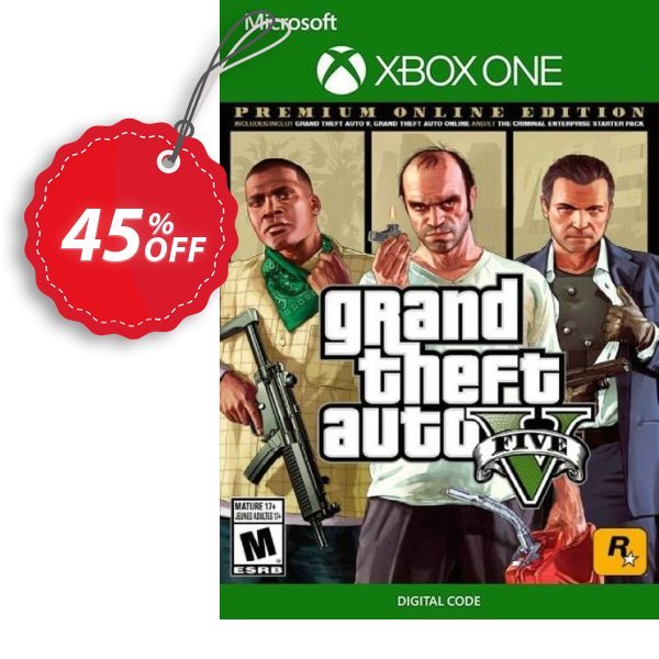 Grand Theft Auto V: Premium Online Edition Xbox One, US  Coupon, discount Grand Theft Auto V: Premium Online Edition Xbox One (US) Deal 2024 CDkeys. Promotion: Grand Theft Auto V: Premium Online Edition Xbox One (US) Exclusive Sale offer 
