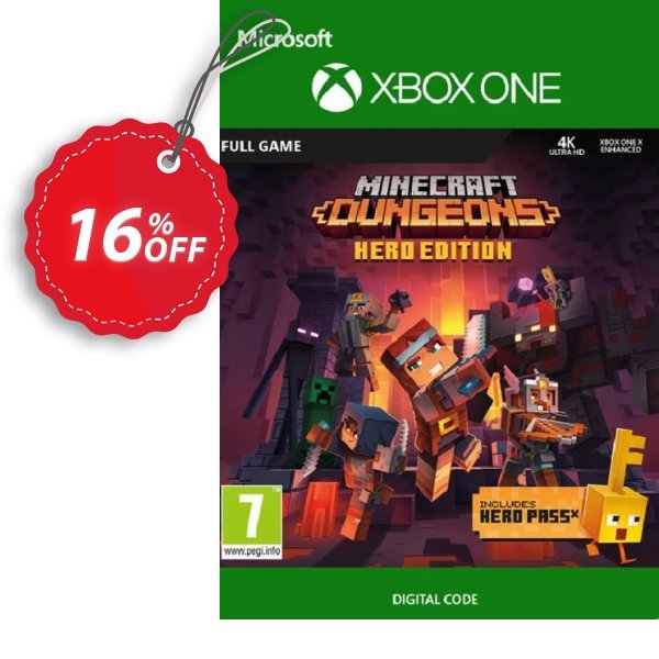 Minecraft Dungeons Hero Edition Xbox One Coupon, discount Minecraft Dungeons Hero Edition Xbox One Deal 2024 CDkeys. Promotion: Minecraft Dungeons Hero Edition Xbox One Exclusive Sale offer 