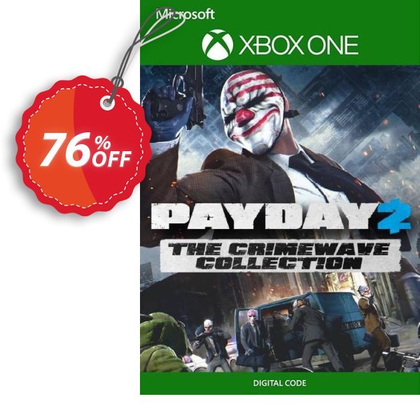Payday 2 - The Crimewave Collection Xbox One, UK  Coupon, discount Payday 2 - The Crimewave Collection Xbox One (UK) Deal 2024 CDkeys. Promotion: Payday 2 - The Crimewave Collection Xbox One (UK) Exclusive Sale offer 
