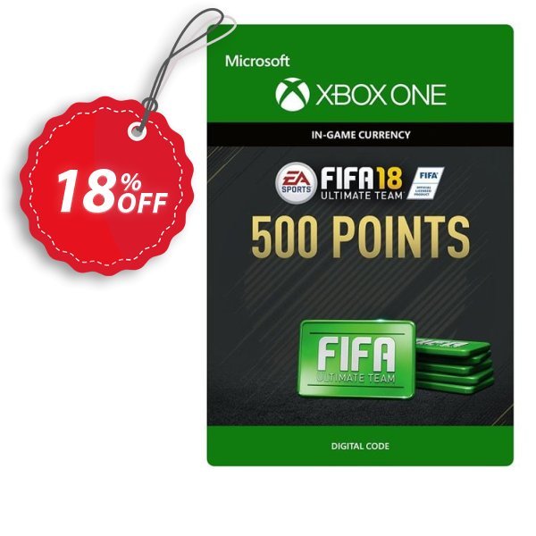 Fifa 18 - 500 FUT Points, Xbox One  Coupon, discount Fifa 18 - 500 FUT Points (Xbox One) Deal 2024 CDkeys. Promotion: Fifa 18 - 500 FUT Points (Xbox One) Exclusive Sale offer 