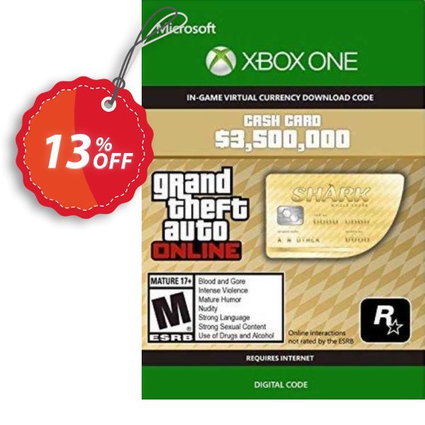Grand Theft Auto V - Whale Shark Cash Card Xbox One, UK  Coupon, discount Grand Theft Auto V - Whale Shark Cash Card Xbox One (UK) Deal 2024 CDkeys. Promotion: Grand Theft Auto V - Whale Shark Cash Card Xbox One (UK) Exclusive Sale offer 