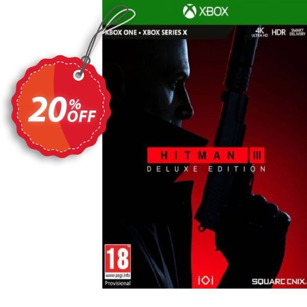 HITMAN 3 Deluxe Edition Xbox One/Xbox Series X|S, EU  Coupon, discount HITMAN 3 Deluxe Edition Xbox One/Xbox Series X|S (EU) Deal 2024 CDkeys. Promotion: HITMAN 3 Deluxe Edition Xbox One/Xbox Series X|S (EU) Exclusive Sale offer 