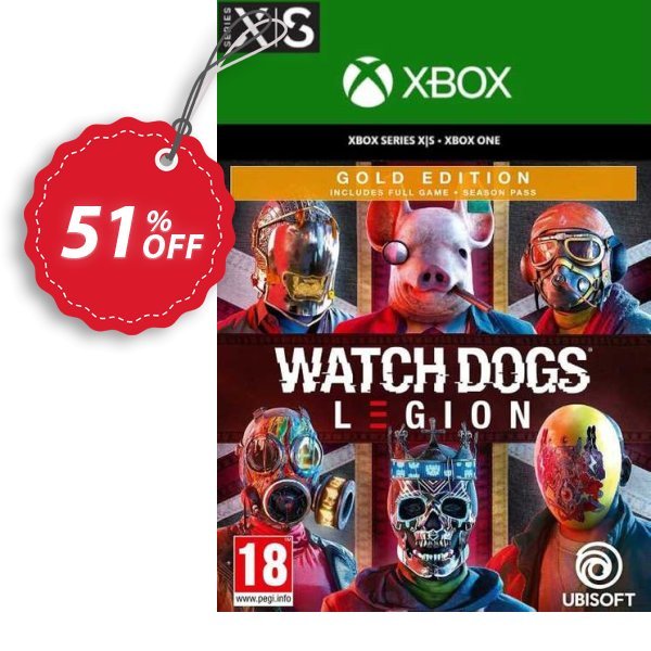 Watch Dogs: Legion - Gold Edition Xbox One/Xbox Series X|S, EU  Coupon, discount Watch Dogs: Legion - Gold Edition Xbox One/Xbox Series X|S (EU) Deal 2024 CDkeys. Promotion: Watch Dogs: Legion - Gold Edition Xbox One/Xbox Series X|S (EU) Exclusive Sale offer 