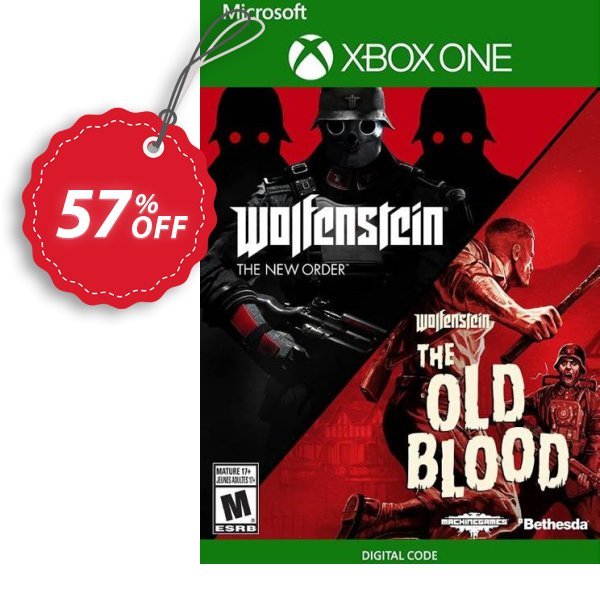 Wolfenstein: The Two Pack Xbox One, UK  Coupon, discount Wolfenstein: The Two Pack Xbox One (UK) Deal 2024 CDkeys. Promotion: Wolfenstein: The Two Pack Xbox One (UK) Exclusive Sale offer 