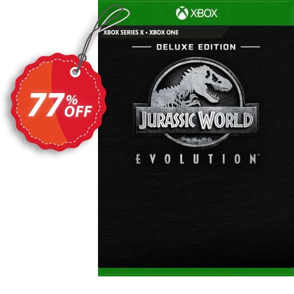 Jurassic World Evolution - Deluxe Bundle Xbox One, UK  Coupon, discount Jurassic World Evolution - Deluxe Bundle Xbox One (UK) Deal 2024 CDkeys. Promotion: Jurassic World Evolution - Deluxe Bundle Xbox One (UK) Exclusive Sale offer 
