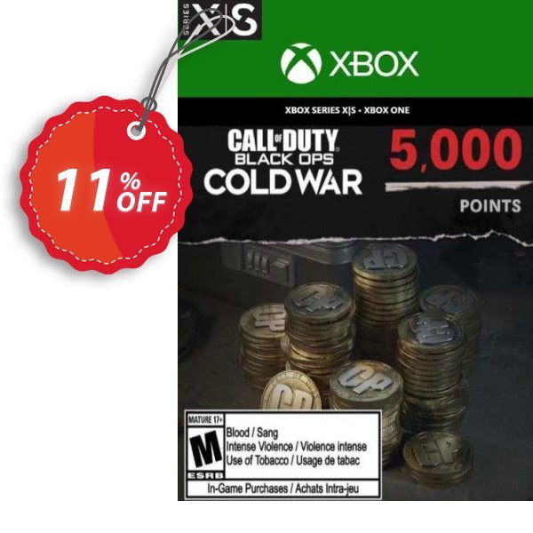 Call of Duty: Black Ops Cold War - 5000 Points Xbox One/ Xbox Series X|S Coupon, discount Call of Duty: Black Ops Cold War - 5000 Points Xbox One/ Xbox Series X|S Deal 2024 CDkeys. Promotion: Call of Duty: Black Ops Cold War - 5000 Points Xbox One/ Xbox Series X|S Exclusive Sale offer 