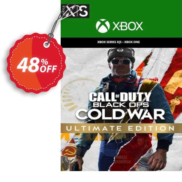 Call of Duty Black Ops Cold War - Ultimate Edition Xbox One, WW  Coupon, discount Call of Duty Black Ops Cold War - Ultimate Edition Xbox One (WW) Deal 2024 CDkeys. Promotion: Call of Duty Black Ops Cold War - Ultimate Edition Xbox One (WW) Exclusive Sale offer 
