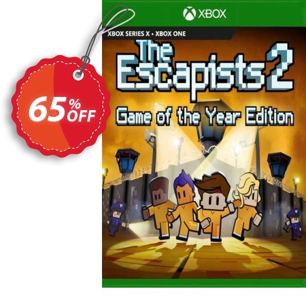 The Escapists 2 - GOTY Xbox One, UK  Coupon, discount The Escapists 2 - GOTY Xbox One (UK) Deal 2024 CDkeys. Promotion: The Escapists 2 - GOTY Xbox One (UK) Exclusive Sale offer 