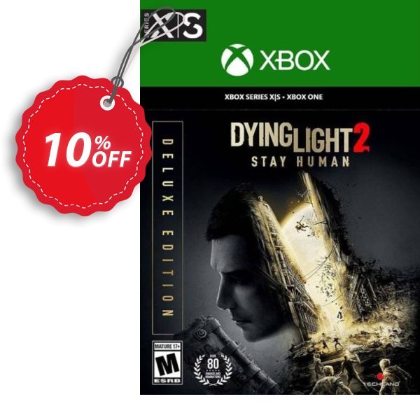 Dying Light 2 Stay Human - Deluxe Edition Xbox One, UK  Coupon, discount Dying Light 2 Stay Human - Deluxe Edition Xbox One (UK) Deal 2024 CDkeys. Promotion: Dying Light 2 Stay Human - Deluxe Edition Xbox One (UK) Exclusive Sale offer 