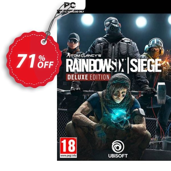 Tom Clancy&#039;s Rainbow Six Siege Deluxe Edition PC, US  Coupon, discount Tom Clancy's Rainbow Six Siege Deluxe Edition PC (US) Deal 2024 CDkeys. Promotion: Tom Clancy's Rainbow Six Siege Deluxe Edition PC (US) Exclusive Sale offer 