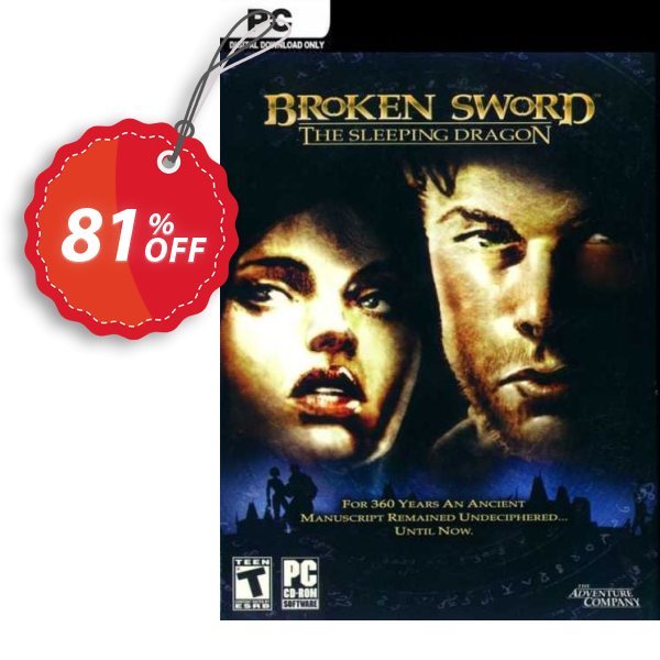 Broken Sword 3 - the Sleeping Dragon PC, EN  Coupon, discount Broken Sword 3 - the Sleeping Dragon PC (EN) Deal 2024 CDkeys. Promotion: Broken Sword 3 - the Sleeping Dragon PC (EN) Exclusive Sale offer 