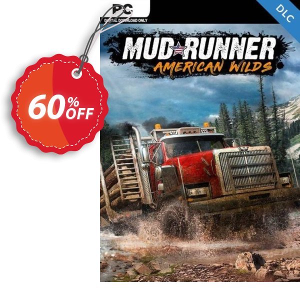 MudRunner - American Wilds DLC  PC Coupon, discount MudRunner - American Wilds DLC  PC Deal 2024 CDkeys. Promotion: MudRunner - American Wilds DLC  PC Exclusive Sale offer 