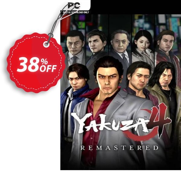Yakuza 4 Remastered PC Coupon, discount Yakuza 4 Remastered PC Deal 2024 CDkeys. Promotion: Yakuza 4 Remastered PC Exclusive Sale offer 