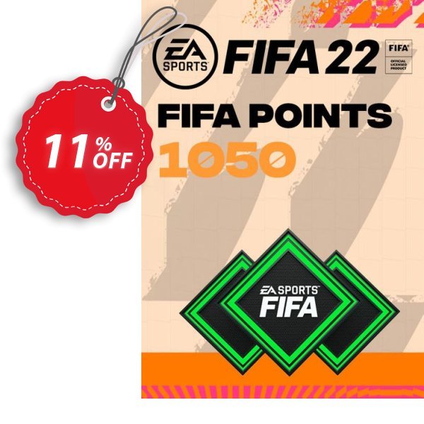 FIFA 22 Ultimate Team 1050 Points Pack Xbox One/ Xbox Series X|S Coupon, discount FIFA 22 Ultimate Team 1050 Points Pack Xbox One/ Xbox Series X|S Deal 2024 CDkeys. Promotion: FIFA 22 Ultimate Team 1050 Points Pack Xbox One/ Xbox Series X|S Exclusive Sale offer 