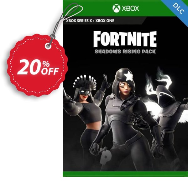 Fortnite - Shadows Rising Pack Xbox One, US  Coupon, discount Fortnite - Shadows Rising Pack Xbox One (US) Deal 2024 CDkeys. Promotion: Fortnite - Shadows Rising Pack Xbox One (US) Exclusive Sale offer 