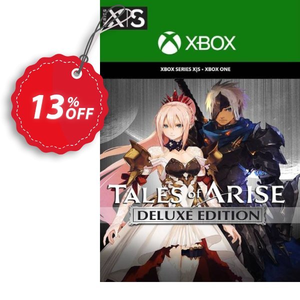 Tales of Arise Deluxe Edition Xbox One & Xbox Series X|S, US  Coupon, discount Tales of Arise Deluxe Edition Xbox One & Xbox Series X|S (US) Deal 2024 CDkeys. Promotion: Tales of Arise Deluxe Edition Xbox One & Xbox Series X|S (US) Exclusive Sale offer 