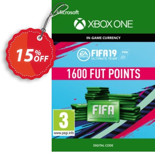 Fifa 19 - 1600 FUT Points, Xbox One  Coupon, discount Fifa 19 - 1600 FUT Points (Xbox One) Deal 2024 CDkeys. Promotion: Fifa 19 - 1600 FUT Points (Xbox One) Exclusive Sale offer 