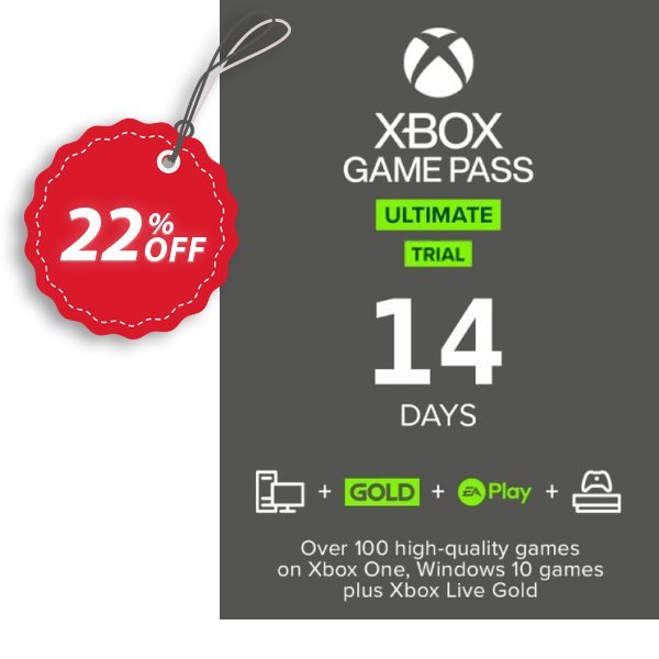 14 Day Xbox Game Pass Ultimate Trial Xbox One / PC Coupon, discount 14 Day Xbox Game Pass Ultimate Trial Xbox One / PC Deal 2025 CDkeys. Promotion: 14 Day Xbox Game Pass Ultimate Trial Xbox One / PC Exclusive Sale offer