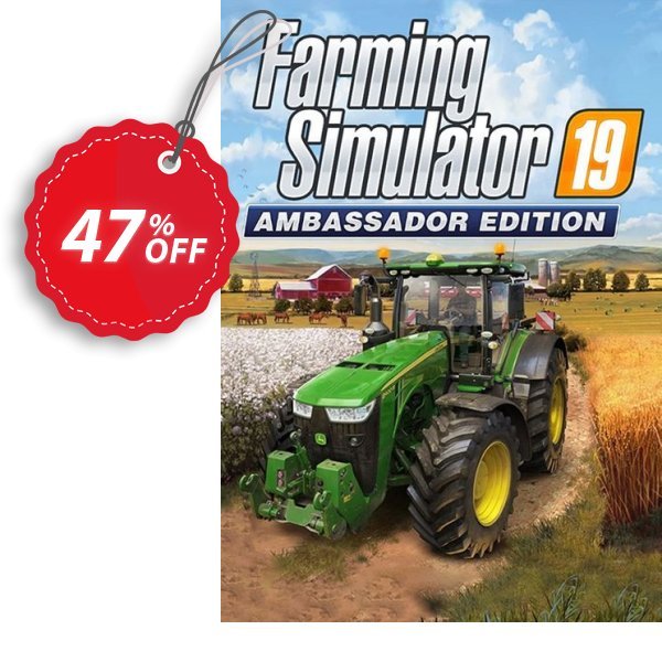 Farming Simulator 19: Ambassador Edition PC, GIANTS  Coupon, discount Farming Simulator 19: Ambassador Edition PC (GIANTS) Deal 2024 CDkeys. Promotion: Farming Simulator 19: Ambassador Edition PC (GIANTS) Exclusive Sale offer 