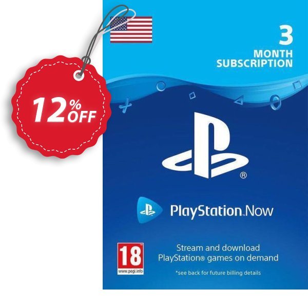 PS Now - 3 Month Subscription, USA  Coupon, discount PlayStation Now - 3 Month Subscription (USA) Deal CDkeys. Promotion: PlayStation Now - 3 Month Subscription (USA) Exclusive Sale offer