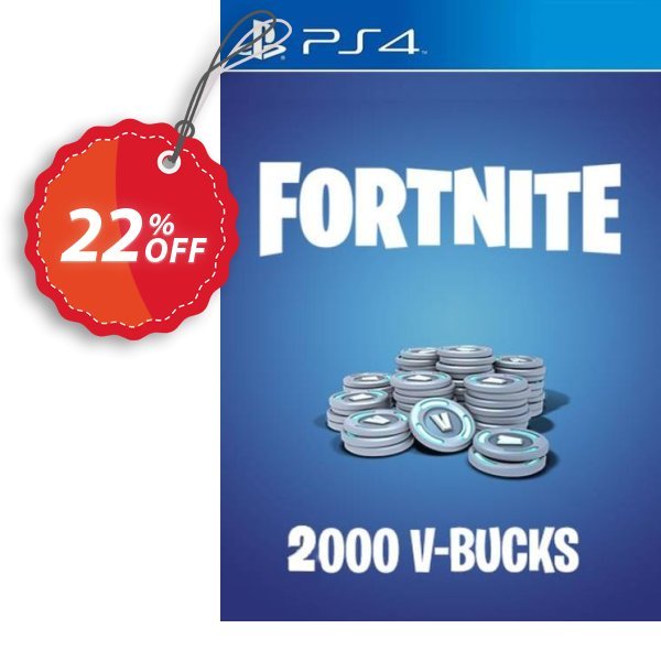 Fortnite - 2000 V-Bucks PS4, US  Coupon, discount Fortnite - 2000 V-Bucks PS4 (US) Deal CDkeys. Promotion: Fortnite - 2000 V-Bucks PS4 (US) Exclusive Sale offer