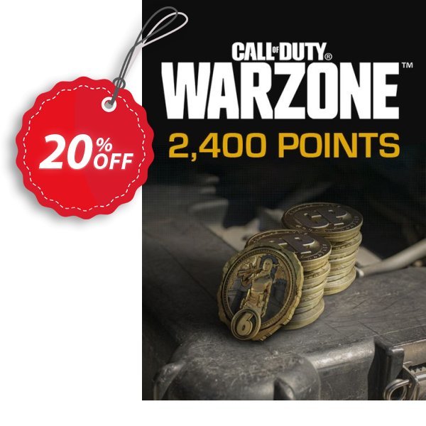 2,400 Call of Duty: Warzone Points Xbox, WW  Coupon, discount 2,400 Call of Duty: Warzone Points Xbox (WW) Deal CDkeys. Promotion: 2,400 Call of Duty: Warzone Points Xbox (WW) Exclusive Sale offer