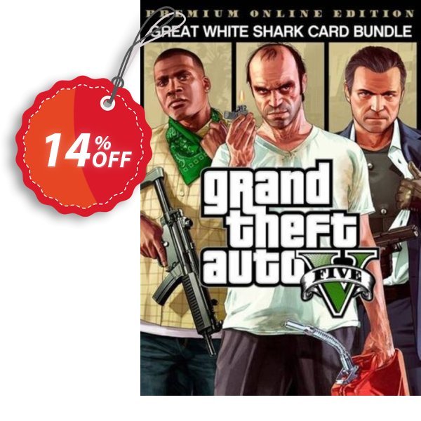Grand Theft Auto V: Premium Online Edition & Great White Shark Card Bundle PC Coupon, discount Grand Theft Auto V: Premium Online Edition & Great White Shark Card Bundle PC Deal CDkeys. Promotion: Grand Theft Auto V: Premium Online Edition & Great White Shark Card Bundle PC Exclusive Sale offer