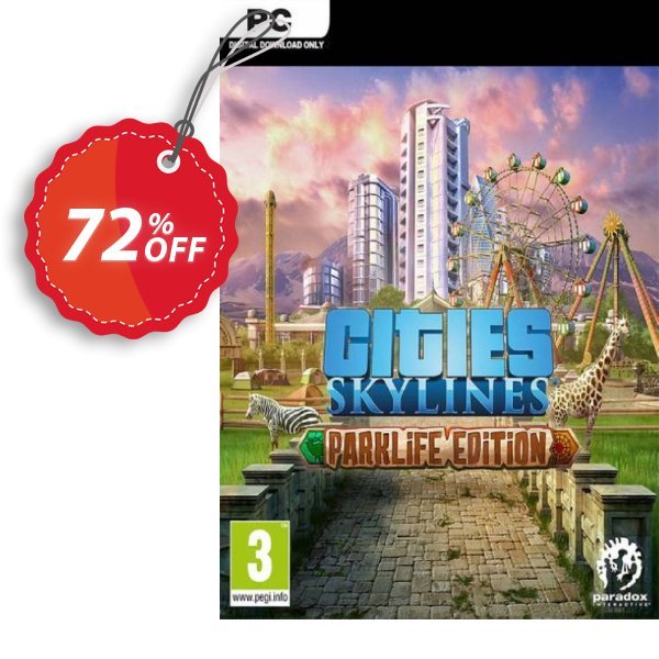 Cities: Skylines - Parklife Edition PC Coupon, discount Cities: Skylines - Parklife Edition PC Deal. Promotion: Cities: Skylines - Parklife Edition PC Exclusive offer 