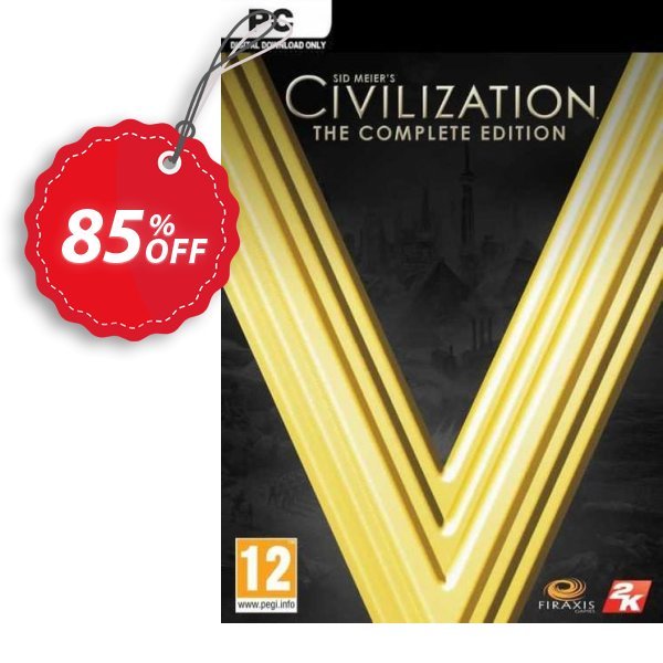 Sid Meier's Civilization V 5 - The Complete Edition PC Coupon, discount Sid Meier's Civilization V 5 - The Complete Edition PC Deal. Promotion: Sid Meier's Civilization V 5 - The Complete Edition PC Exclusive offer 