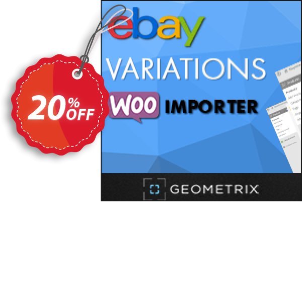 eBay Variations WooImporter, Add-on  Coupon, discount eBay Variations WooImporter. Add-on for WooImporter. Formidable offer code 2024. Promotion: Formidable offer code of eBay Variations WooImporter. Add-on for WooImporter. 2024