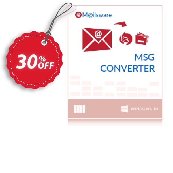 Mailsware MSG Converter - Pro Plan Coupon, discount Coupon code Mailsware MSG Converter - Pro License. Promotion: Mailsware MSG Converter - Pro License offer from ZOOK Software