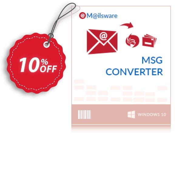 Mailsware MSG to OLM Coupon, discount Coupon code Mailsware MSG to OLM - Standard License. Promotion: Mailsware MSG to OLM - Standard License offer from ZOOK Software
